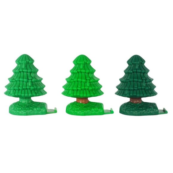 Geotrax Pine Trees Green Plastic Set of 3 2003 Accessories - Picture 3 of 4